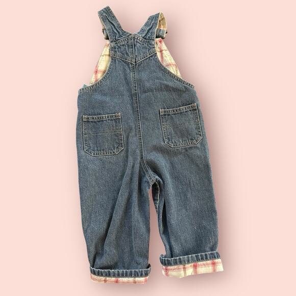 Vtg Y2K Gymboree Denim Overalls Gone Camping 2005 Boys 12-18 Month Happy Moose - Picture 4 of 5